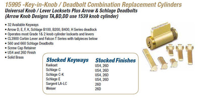 Kaba 15995 Key-in-Knob - Doors and Specialties Co.