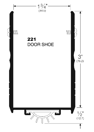 Door Shoe-221 - Doors and Specialties Co.