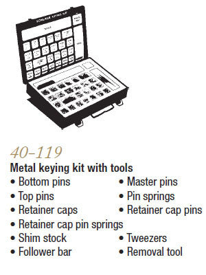 40-119 Metal Keying Kit with Tools - Doors and Specialties Co.