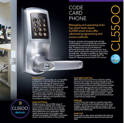 CL5510 Smart Lock - Doors and Specialties Co.