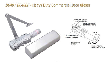 DC40/DC40BF Heavy Duty Commercial Door Closer - Doors and Specialties Co.