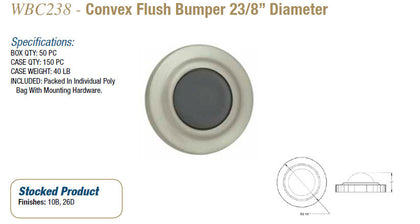 WBC238 Convex Flush Bumper 23/8
