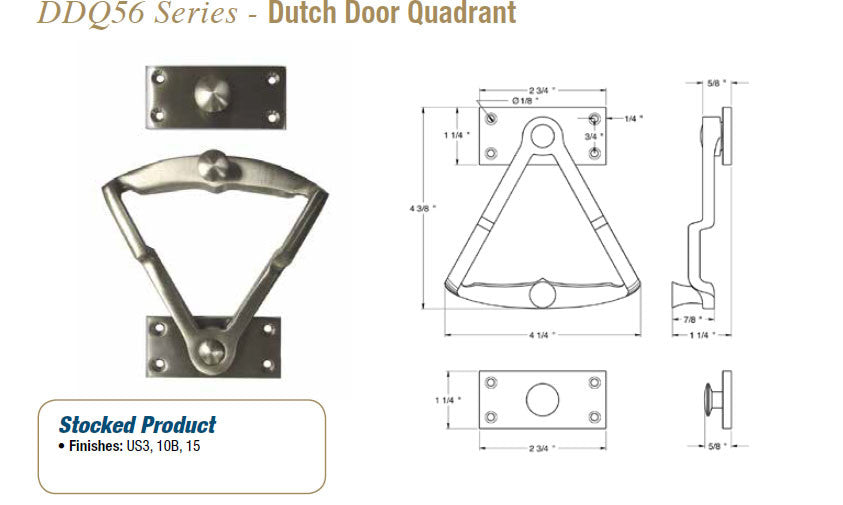 Deltana DDQ56 Dutch Door Quadrant Doors and Specialties Co.