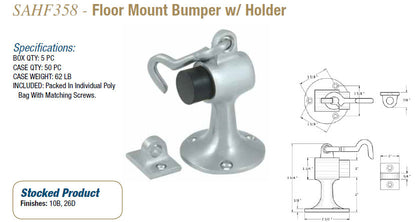 SAHF358 Floor Mount Bumper with Holder - Doors and Specialties Co.