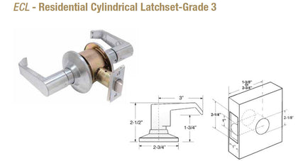 ECL Residential Cylindrical Latchset Grade 3 - Doors and Specialties Co.