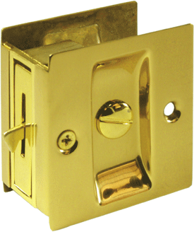 SDL25 Series - Sliding Door Pocket Locks, Solid Brass - Privacy - Doors and Specialties Co.