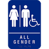 AGH-69 6" x 9" ALL GENDER SIGN RAISED BRAILLE SIGN