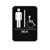 MH68 6" X 9" MEN RESTROOM SIGN WITH BRAIL