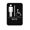BOYH68 RAISED HANDICAP BOYS, ADA SIGN