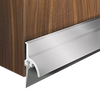 BTSR-108 Door Bottom Sweep with Rain Drip, Extruded Aluminum Retainer and Vinyl Insert