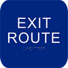 CAEXRT4534 EXIT ROUTE, PICTOGRAM, BRAILLE, 6x6