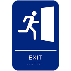 CAEXT69 EXIT, WITH BRAILLE, TEXT 6
