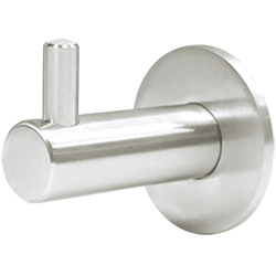 CH04 ROUND SINGLE PRONG COAT HOOK WITH BASE - Cal Royal Hardware