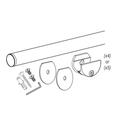 SLIDING ROD WITH ACCESSORIES - Cal Royal Hardware