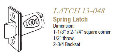 SCHLAGE 13-048 Spring Latch - Doors and Specialties Co.
