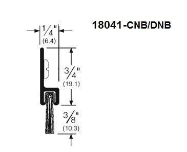 Brush Weatherstrip-18041 - Doors and Specialties Co.