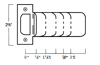 2-3/4” Extended Lip T-Strike - Doors and Specialties Co.