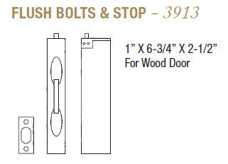 Flush Bolts & Stops 3913 - Doors and Specialties Co.