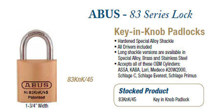 Key in Knob Padlocks - Doors and Specialties Co.