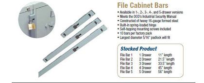 File Cabinet Bars - Doors and Specialties Co.