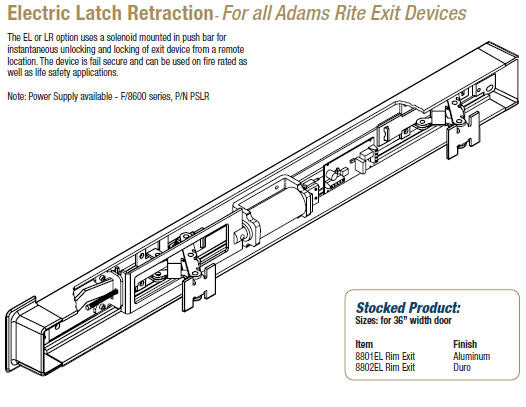 Adams Rite Electric Latch Retraction – Doors and Specialties Co.