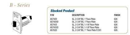 B SERIES LATCHES - Doors and Specialties Co.