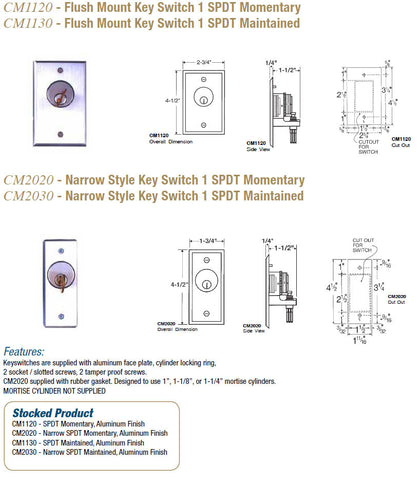 Key Switches - Doors and Specialties Co.