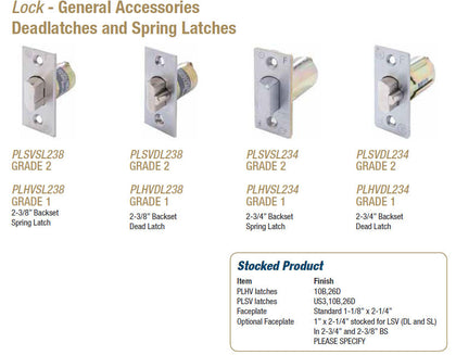 Deadlatches and Spring Latches - Doors and Specialties Co.