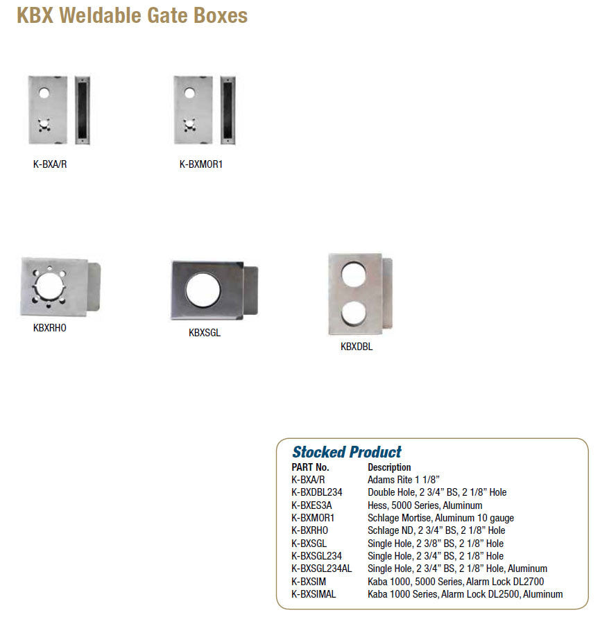 KBX Weldable Gate Boxes