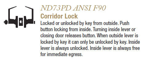 ND73PD Corridor Lock