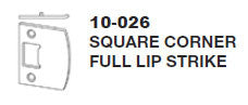 10-026 Square Corner Full Lip Strike - Doors and Specialties Co.