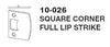 10-026 Square Corner Full Lip Strike