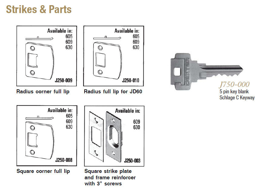 SCHLAGE Strikes & Parts – Doors and Specialties Co.