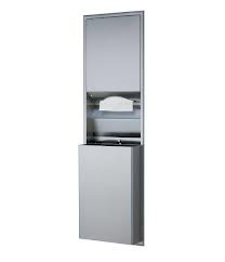 B3944-RECESSED CONVERTIBLE PAPER TOWEL DISPENSER/WASTE RECEPTACLE - Doors and Specialties Co.